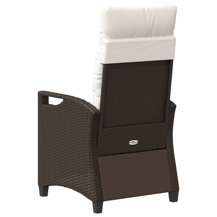 Scaun pentru Grădină 2 pcs Maro și Crem 56 x 60 x 112 cm - WALTI WALTI