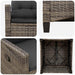 Scaun pentru Grădină 2 pcs Gri și gri închis 56 x 60 x 112 cm - WALTI WALTI