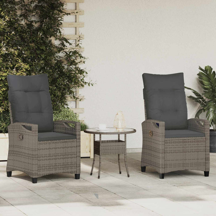 Scaun pentru Grădină 2 pcs Gri și gri închis 56 x 60 x 112 cm - WALTI WALTI