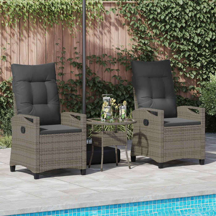 Scaun pentru Grădină 2 pcs Gri și gri închis 56 x 60 x 112 cm - WALTI WALTI