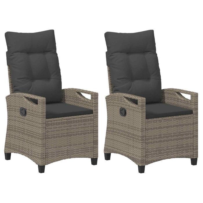 Scaun pentru Grădină 2 pcs Gri și gri închis 56 x 60 x 112 cm - WALTI WALTI