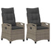 Scaun pentru Grădină 2 pcs Gri și gri închis 56 x 60 x 112 cm - WALTI WALTI