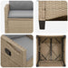 Scaun pentru Grădină 2 pcs Beige și gri deschis - WALTI WALTI