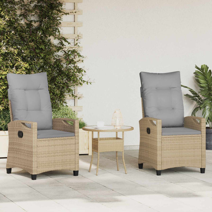 Scaun pentru Grădină 2 pcs Beige și gri deschis - WALTI WALTI