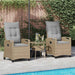 Scaun pentru Grădină 2 pcs Beige și gri deschis - WALTI WALTI