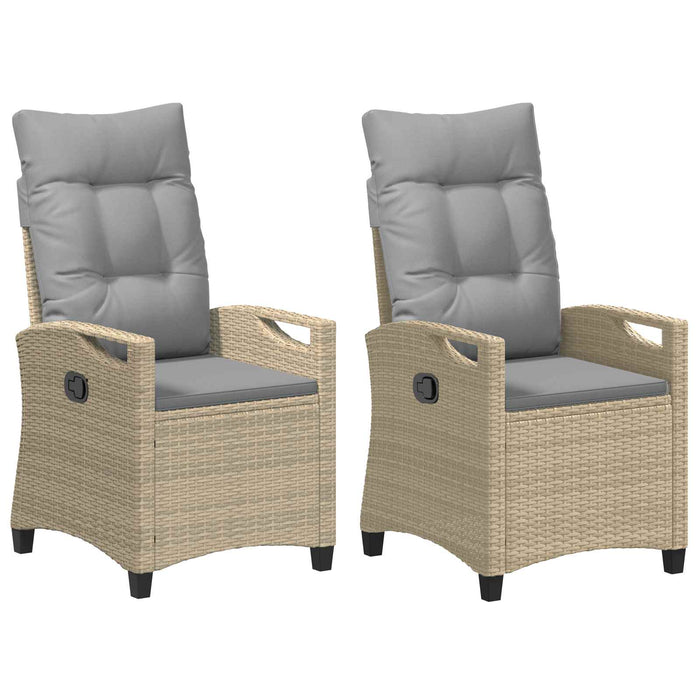 Scaun pentru Grădină 2 pcs Beige și gri deschis - WALTI WALTI