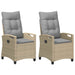 Scaun pentru Grădină 2 pcs Beige și gri deschis - WALTI WALTI