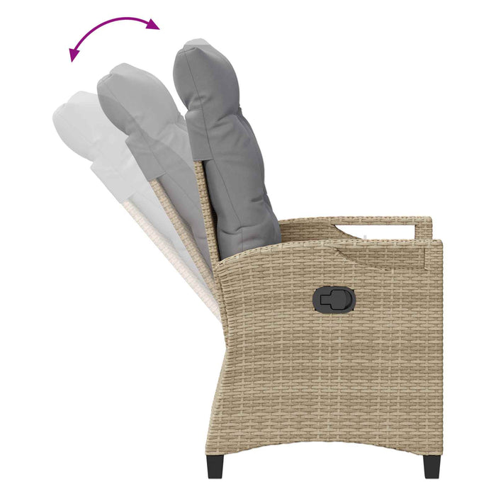 Scaun pentru Grădină 2 pcs Beige și gri deschis - WALTI WALTI