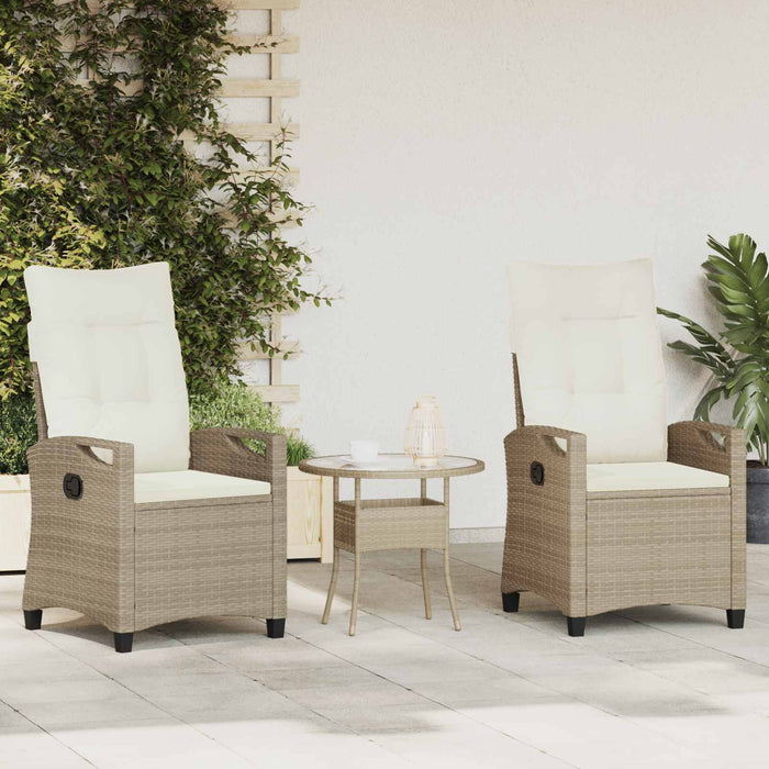 Scaun pentru Grădină 2 pcs Bej și crem 56 x 60 x 112 cm - WALTI WALTI