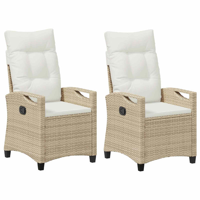 Scaun pentru Grădină 2 pcs Bej și crem 56 x 60 x 112 cm - WALTI WALTI