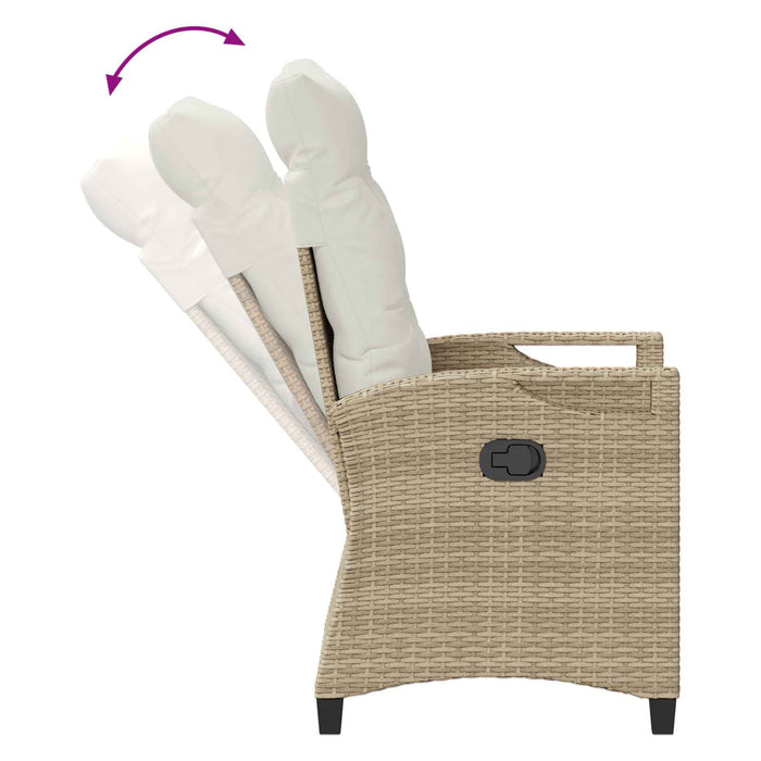 Scaun pentru Grădină 2 pcs Bej și crem 56 x 60 x 112 cm - WALTI WALTI