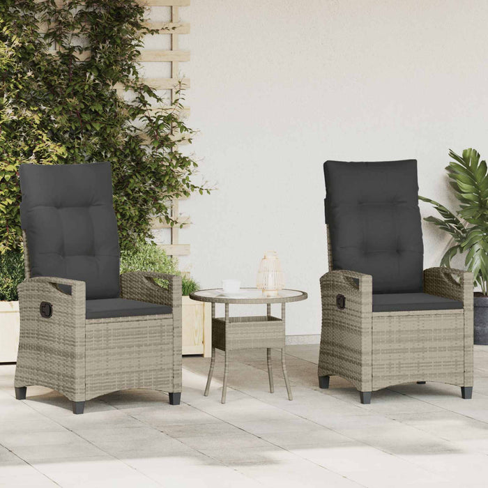 Scaun pentru Grădină 2 pcs Gri deschis și gri închis - WALTI WALTI