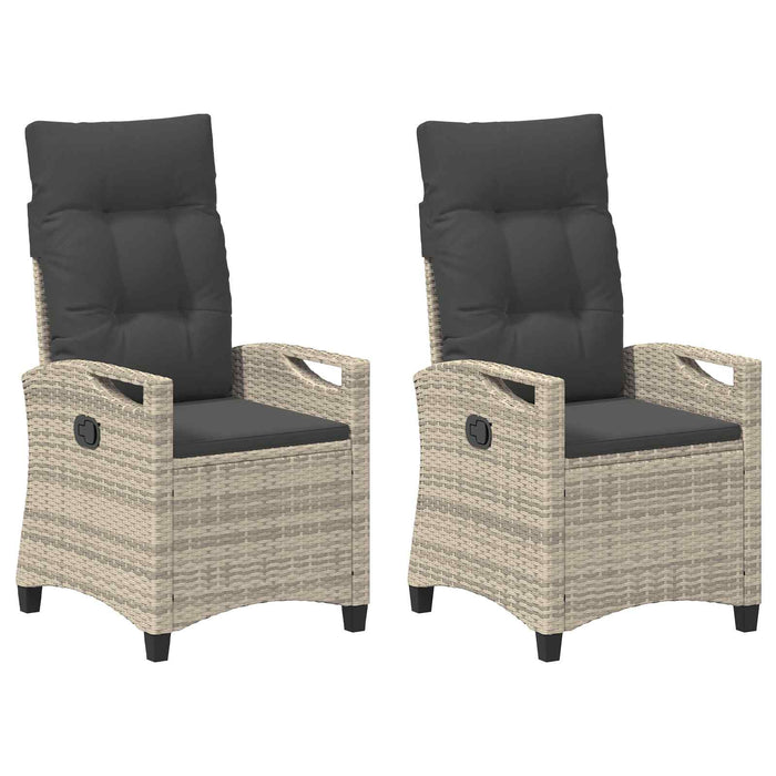 Scaun pentru Grădină 2 pcs Gri deschis și gri închis - WALTI WALTI