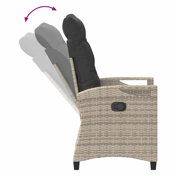 Scaun pentru Grădină 2 pcs Gri deschis și gri închis - WALTI WALTI