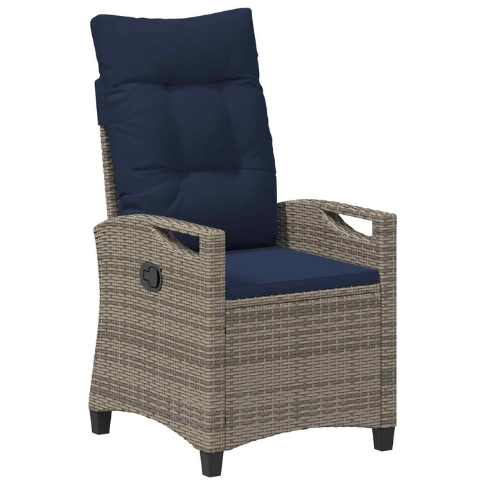 Scaun pentru Grădină 2 pcs gri și bleumarin 56 x 60 x 112 cm - WALTI WALTI