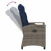 Scaun pentru Grădină 2 pcs gri și bleumarin 56 x 60 x 112 cm - WALTI WALTI