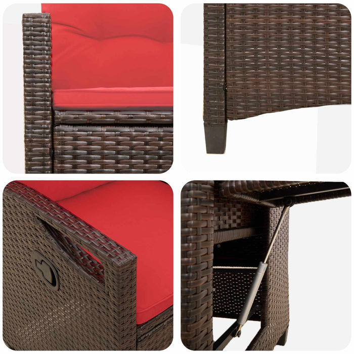 Scaun de grădină rabatabil 56 x 60 x 112 cm oțel - WALTI WALTI