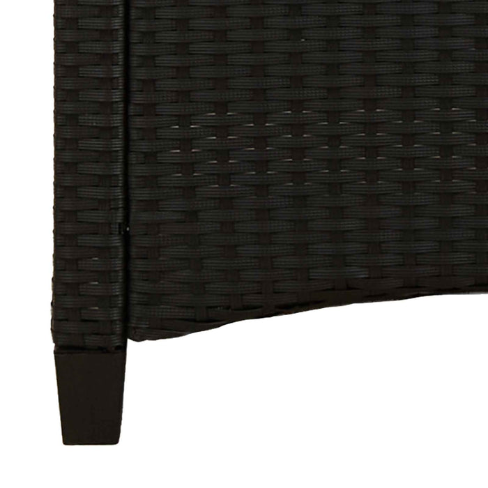 Bancă de grădină Negru 105 x 60 x 112 cm Oțel și Poliester - WALTI WALTI