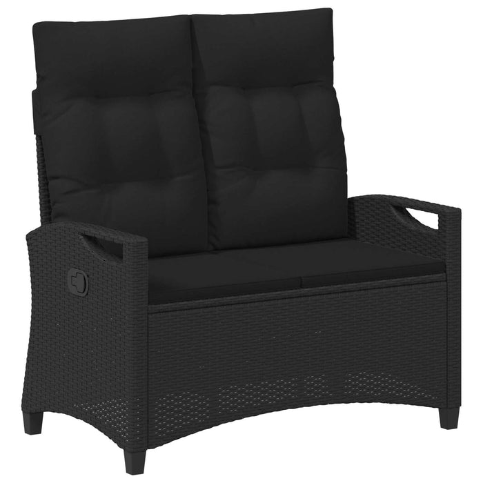 Bancă de grădină Negru 105 x 60 x 112 cm Oțel și Poliester - WALTI WALTI