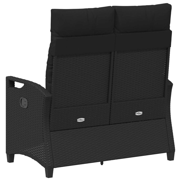 Bancă de grădină Negru 105 x 60 x 112 cm Oțel și Poliester - WALTI WALTI