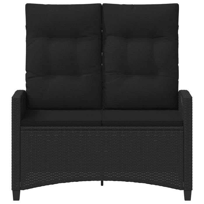 Bancă de grădină Negru 105 x 60 x 112 cm Oțel și Poliester - WALTI WALTI