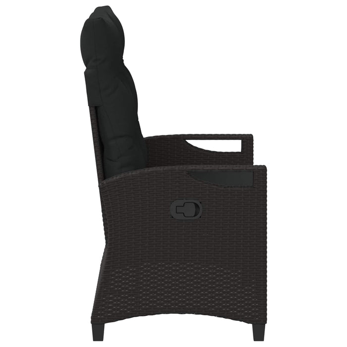 Bancă de grădină Negru 105 x 60 x 112 cm Oțel și Poliester - WALTI WALTI