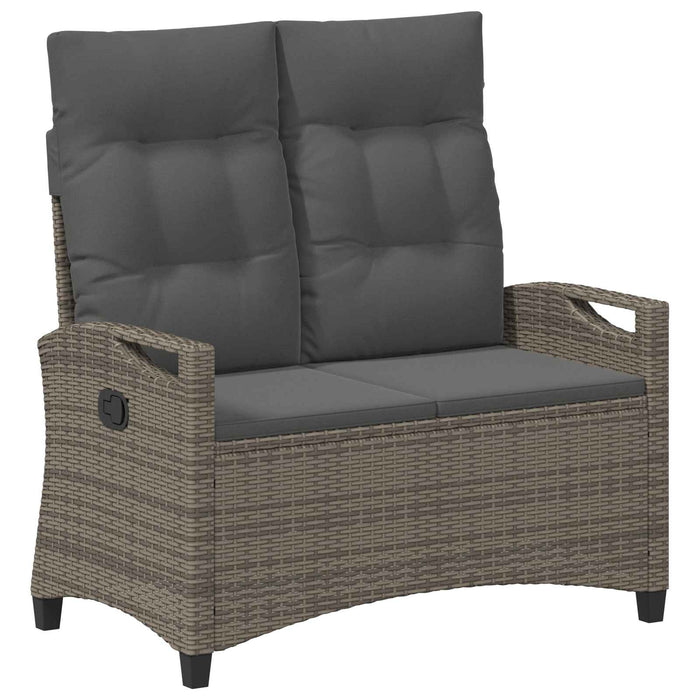 Bancă de grădină cu pernă Gri și gri închis 105 x 60 x 112 cm - WALTI WALTI
