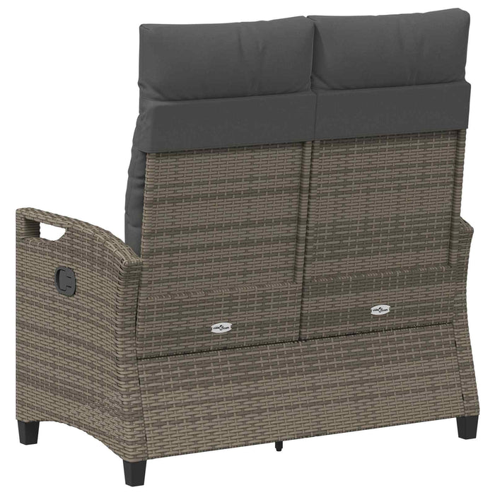 Bancă de grădină cu pernă Gri și gri închis 105 x 60 x 112 cm - WALTI WALTI