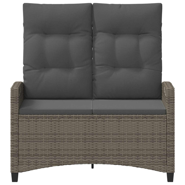 Bancă de grădină cu pernă Gri și gri închis 105 x 60 x 112 cm - WALTI WALTI