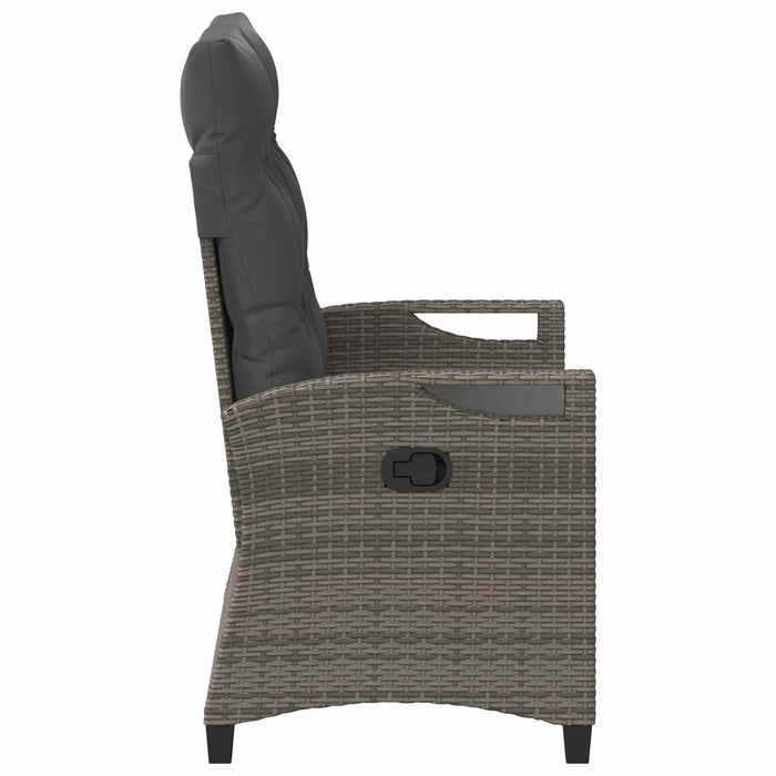 Bancă de grădină cu pernă Gri și gri închis 105 x 60 x 112 cm - WALTI WALTI