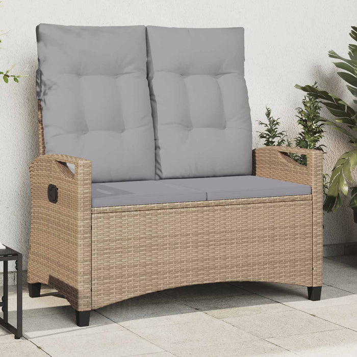 Bancă de grădină Beige și gri deschis 105 x 60 x 112 cm - WALTI WALTI