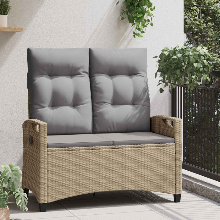 Bancă de grădină Beige și gri deschis 105 x 60 x 112 cm - WALTI WALTI
