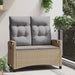 Bancă de grădină Beige și gri deschis 105 x 60 x 112 cm - WALTI WALTI