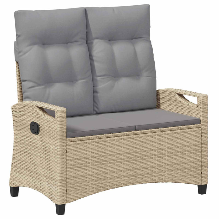 Bancă de grădină Beige și gri deschis 105 x 60 x 112 cm - WALTI WALTI