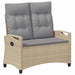 Bancă de grădină Beige și gri deschis 105 x 60 x 112 cm - WALTI WALTI