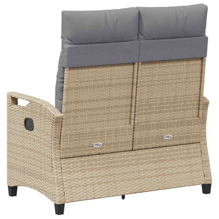 Bancă de grădină Beige și gri deschis 105 x 60 x 112 cm - WALTI WALTI