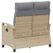 Bancă de grădină Beige și gri deschis 105 x 60 x 112 cm - WALTI WALTI
