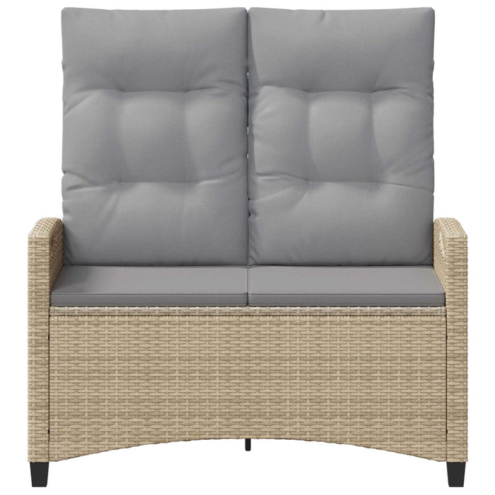 Bancă de grădină Beige și gri deschis 105 x 60 x 112 cm - WALTI WALTI