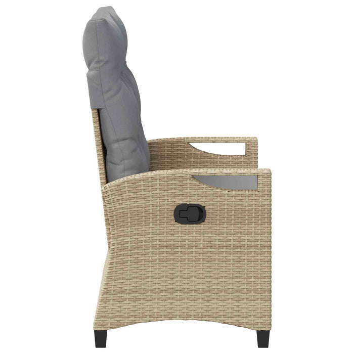 Bancă de grădină Beige și gri deschis 105 x 60 x 112 cm - WALTI WALTI