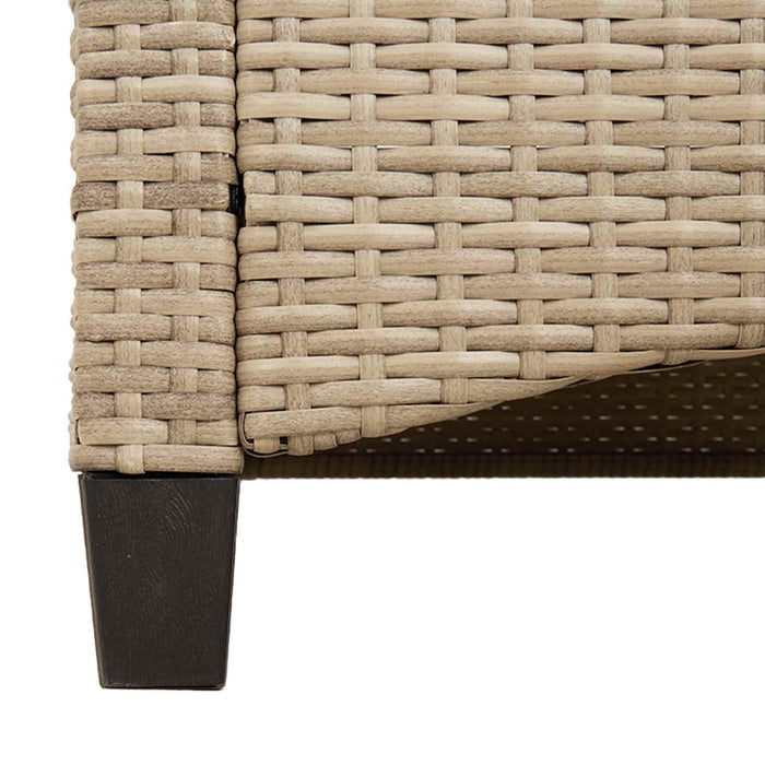 Bancă de grădină cu pernă Bej și crem 105 x 60 x 112 cm - WALTI WALTI