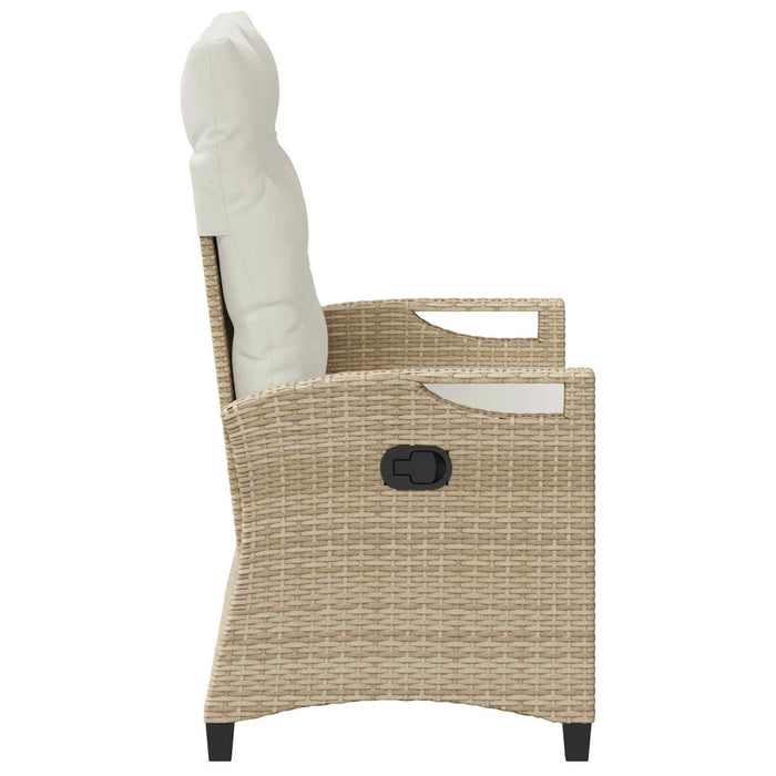Bancă de grădină cu pernă Bej și crem 105 x 60 x 112 cm - WALTI WALTI