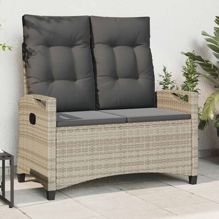 Bancă de grădină cu pernă 105 x 60 x 112 cm oțel - WALTI WALTI
