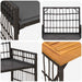 Set de Mobilier pentru Exterior 4 pcs Negru și Gri închis - WALTI WALTI