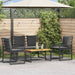 Set de Mobilier pentru Exterior 4 pcs Negru și Gri închis - WALTI WALTI