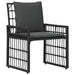 Set de Mobilier pentru Exterior 4 pcs Negru și Gri închis - WALTI WALTI