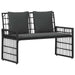 Set de Mobilier pentru Exterior 4 pcs Negru și Gri închis - WALTI WALTI