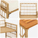 Set de Mobilier pentru Exterior 4 pcs Alb Natural și Crem - WALTI WALTI