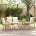 Set de Mobilier pentru Exterior 4 pcs Alb Natural și Crem - WALTI WALTI
