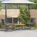 Set de Mobilier pentru Exterior 4 pcs Negru și Gri închis - WALTI WALTI