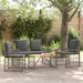 Set de Mobilier pentru Exterior 4 pcs Negru și Gri închis - WALTI WALTI